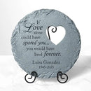 Let's Make Memories Personalized Memorial Stone - Sympathy Garden Marker - Durable, Weather-Resistant Cast Resin - Engraved with Your Loved One's Name - Personalized Condolences - 12" Diameter by CozyNest Decor