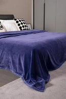 Mellowdy Extra Thick Hearty Plush Flannel Blanket (Violet Purple, 60x80) - 500GSM Twin Size Warm Blanket for Winter, Fall | Soft, Fluffy, Cuddly, Perfect for Bed, Oversized Throw for Couch, Sofa by CozyNest Decor