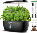 Ahopegarden Indoor Garden Hydroponics Growing System: 12 Pods Plant Germination Kit Garden Kit Growth Lamp Countertop with LED Grow Light Hydrophonic Planter Grower Harvest Vegetable Lettuce by GreenHaven Gardens