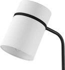 GLOBE Electric 61000145 62" Floor Lamp, Matte Black, White Fabric Shade, in-Line of/Off Foot Switch, 6-Foot Black Cord, Reading Light, Bedroom, Living Room, Home Decor by CozyNest Decor