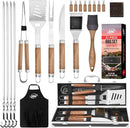 Kaluns Grilling Accessories, Dad Gifts for Christmas Grilling Gifts, Heavy Duty Stainless Steel BBQ Grill Tools Set for Outdoor Grill with Aluminum Case and Apron, Dad Birthday Gifts for Men Husband by GreenHaven Gardens