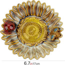Sunflower Jewelry Dish Trinket Tray Ceramic Key Tray Bowl for Entryway Table, Sunflower Candy Dish Soap Holder Decorative Bowl for Home Decor Kitchen Sink Bathroom Counter (Bee, Ladybug) by CozyNest Decor