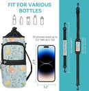 25/32/40/64oz Water Bottle Bag Holder Carrier-Insulated Crossbody Sling Case Sleeve with Strap & Pockets for Men Women Gym Cycling Travel Walking Hiking Camping by TinyTreasures Baby Boutique
