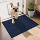 JSEI Entryway Rugs Doormat 20"x32", Non-Slip Dirt Trapper Door Mats Indoor, Washable Absorbent and Stain Resist Welcome Floor Mat for Front Door, Dog Door Mat, Muddy Wet Shoes & Paws, Navy Blue by CozyNest Decor