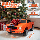 24V 2 Seater Ride on Toys, Licensed Shelby Cobra Kids Power Car Wheeler Ride On Toy w/ 2WD/4WD Switchable, Remote Control, 19" Spacious Seat, 4 Spring Suspension, Music, Bluetooth by TinyTreasures Baby Boutique