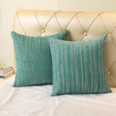 Yeiotsy Decorative Pillow Covers Teal, Pack of 2, Modern Striped Throw Pillow Cases Geometric Cushion Covers (Teal, 18 X 18 Inches) by CozyNest Decor