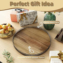 Acacia Wood 12" Lazy Susan Turntable Organizer for Table Top, Farmhouse Round Wooden Lazy Susan for Cabinet Kitchen Centerpieces Coffee Table, for Condiments Spices, Bathroom Vanity Tray Decor by CozyNest Decor