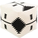 Mark&Day Pouf Ottoman, Leobendorf Rustic Cream Cube Pouf Foot Rest for Living Room, Bedroom and Boho Home Decor (18"x18"x18") by CozyNest Decor
