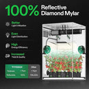 VIVOSUN G558 60"x60"x80" Grow Tent, 5x5 FT Advanced Gray Mylar Hydroponic Tent with 22mm Thickened Poles, Observation Window and Floor Tray for Plants for VSF6450 by GreenHaven Gardens
