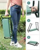 SONGMICS Garden Kneeler and Seat, Multifunctional Garden Kneeling Bench, Gardening Gifts for Women Men, Folding Gardening Stool, with 2 Tool Bags, 8-Inch Wide Kneeling Pad, Dark Green UGGK060L01 by GreenHaven Gardens