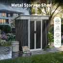 5x3 FT Metal Garden Shed with Sliding Door
