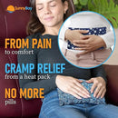 SunnyBay Small Microwave Heating Pad, Microwavable Versatile Cold/Heated Neck and Shoulder Wrap for Back Pain and More, Moist Heat Cotton-Fleece Pad, 6x11 Inches, Blue Star and Royal Flower, Pack of 2