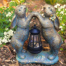 Garden Statues Rabbit with Solar Lantern, Outdoor Bunny Figurines Decorations for Patio Yard Lawn Ornaments, Gifts for Mom/Grandma Birthday Easter Housewarming by GreenHaven Gardens