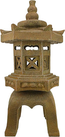 Design Toscano SS8577 Sacred Pagoda Lantern Asian Decor Garden Statue, Large, Gothic Stone