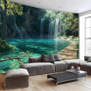 BSFHH Nature Tapestry Forest Tree Sea Cave Wall Hanging, Stream Through Rainforest Landscape Wall Art Tapestry for Bedroom Living room (Waterfall, 110" × 87", Unframed) by CozyNest Decor