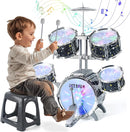 Kids Drum Set for Toddlers 1-3, Upgraded Jazz Drum Set for Kids, Musical Instrument Toys & Lights & All Plastic, Percussion Beginner kit for Boys Girls Toddlers Aged 3-5 5-7 by TinyTreasures Baby Boutique