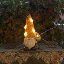 Garden Gnome Statue Solar Powered with Glowing Bees Sunflower Outdoor Funny Resin Figurine Decorations for Patio Yard Lawn Porch Housewarming Ornament Gift by CozyNest Decor