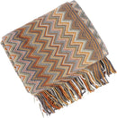 Boho Throw Blanket - Bohemian Fringe Tassels， for Bed Couch Soft ChairBlanket Double Sided (50"x70") (Khaki) by CozyNest Decor