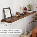 72 Inch Floating Shelves, 72 x 9 Rustic Wooden Fireplace Mantel, 9 Inch Floating Shelf for Wall, Farmhouse Wall Shelves for Home Storage & Display, Rustic Brown Color, Set of 1 by CozyNest Decor