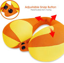 INFANZIA Kids Chin Supporting Travel Neck Pillow, Helps Support Head and Neck, Comfortably Designed for Head, Neck, and Chin Support - Gifts for Toddler/Child/Kids, Orange by TinyTreasures Baby Boutique