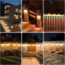 AOSEA Solar Fence Lights Waterproof, Deck Lights Solar Powered with Tungsten Bulbs, Solar Outdoor Lights for Garden Decor, Yard, Patio, Fence, 4 Pack (Warm White), Black, WL-L-003B-4PACK-24 by GreenHaven Gardens