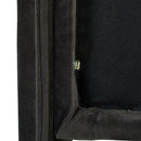 David - King Tufted Wingback Bed - Dark Charcoal Gray by HouseOfZazla
