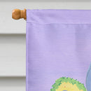 Easter Bunny Fleur de lis House Flag 28x40 Porch Sleeve Pole Decorative Outside Yard Banner Artwork Wall Hanging, Polyester