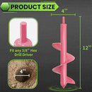 SYITCUN Auger Drill Bit for Planting - 4"X12" Heavy-Duty Garden Auger Spiral Drill Bit - Bulb Planter Tool & Auger Post Hole Digger - 3/8" Hex Drive Drill by GreenHaven Gardens