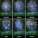 Solar Garden Firework Lights Outdoor 8 Pack, 8 Modes, 120 LED Waterproof Copper Wire DIY Solar Decorative Lights with Remote Control, for Yard Pathway Party Decor by GreenHaven Gardens
