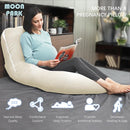 MOON PARK Pregnancy Pillows for Sleeping - U Shaped Full Body Maternity Pillow with Removable Cover - Support for Back, Legs, Belly, HIPS - 57 Inch - Ivory - Cooling Cover by TinyTreasures Baby Boutique