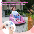 12V Bumper Car for Toddlers, Electric Toy Ride on Battery Car with Kids W/Parent Remote Control, 2-Speed, 360 Degree Spin, Music & LED Lights for Kids, Purple by TinyTreasures Baby Boutique