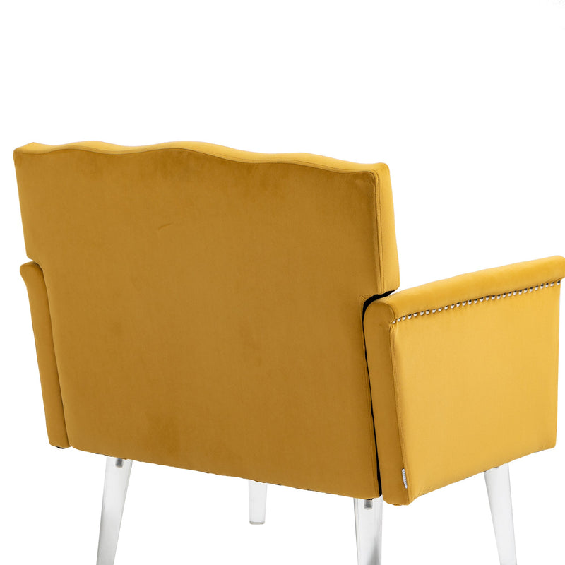 Accent Chair, Living Room Chair / leisure single sofa with acrylic feet