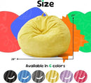 Hobestluk 2.5FT Bean Bag Chair Beanbags Small Bean Bag Chair with Filler Included Teardrop Bean Bag with Removable Cover for Bedroom Living Room (Small, Yellow) by CozyNest Decor
