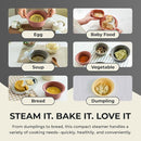 27oz Platinum Silicone Microwave Steamer Pot with Handle & Lid - Korea 100% Food-Grade Steamer Bowl, Heat-Resistant Cooker with Steam Holes, Easy Clean, Dishwasher Safe, Yellow by TinyTreasures Baby Boutique