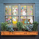 DC-BEAUTIFUL 184 PCS Easter Window Clings, 9 Sheets Double Sided Bunny Egg Easter Decoration Window Stickers, Reusable Static Holiday Window Decals for Home Office School Shop Spring Party Decors by CozyNest Decor