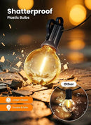LED Outdoor String Lights, 25FT 12+1 Shatterproof Bulbs Outdoor Patio Lights, IP65 Waterproof Connectable Hanging Outside Light for Backyard, Porch, Deck, Balcony, 2200K by CozyNest Decor