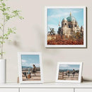 Vittanly 12x12 Picture Frames Set of 9, Shatter Resistant Plexiglass, Display 8x8 Pictures with Mat or 12x12 without Mat, Photo Frames for Wall Mount, Engineered Wood, White by CozyNest Decor