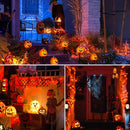 Orange Halloween Lights, 2 Pack Each 75.5Ft 200 LED Orange String Lights Outdoor, 8 Modes Solar Orange Lights for Thanksgiving Yard Tree Fall Christmas Halloween Decoration by GreenHaven Gardens