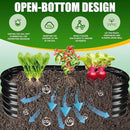 17" Tall Elevated Oval Metal Raised Garden Bed - 5ft x 2ft in Size and 0.8MM Thick Durable Planter Bed/Box for Vegetables Flowers Succulent at Patio/Garden Outdoor (Black, 5X2X1.4 FT) by GreenHaven Gardens