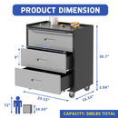 Heavy Duty Metal Storage Cabinet With Wheels 3 Drawer Tool Cabinet For Garage, Office, And Home Organizer Solutions by HouseOfZazla
