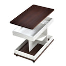 Adjustable End Table With Wheels, 360°Rotating Top And Storage Space by HouseOfZazla