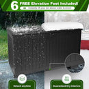 270 Gallon Outdoor Storage Box Waterproof, Extra Large Plastic Outside Deck Box Weatherproof, Resin Patio Storage Bin with Lock and Lids for Pool Equipment and Cushion, Black by GreenHaven Gardens