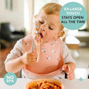 Loulou Lollipop Soft, Waterproof Silicone Feeding Bib for Babies and Toddlers by TinyTreasures Baby Boutique
