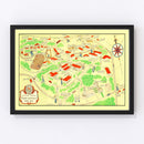 Vintage Map of Emory University Atlanta, 1940