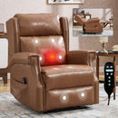 Manual Recliner Chair With Heavy Duty Motion Mechanism, 8 Vibrating Nodes And 3 Massage Modes For Living Room by HouseOfZazla
