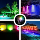 T-SUN RGB Solar Spotlights, Color Changing Solar Landscape Spotlights Auto ON/Off Solar Lights for Garden, Trees, Driveway, Pathway, Pool Area(RGB) by GreenHaven Gardens