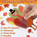 9 Sheets Thanksgiving Window Clings, 115PCS Thanksgiving Decorations Window Stickers, Turkey Decal Stickers with Cute Cones Nuts Maple Leaves Patterns for Fall Harvest Decorations Decor Accessories by CozyNest Decor