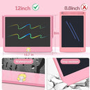 Hockvill LCD Writing Tablet for Kids 12 Inch, Toys for Boys Girls Drawing Pad for 3 4 5 6 7 Year Old Kids Toys, Toddler Erasable Doodle Board Travel Essentials, Children’s Day Gift for Kids - Pink by TinyTreasures Baby Boutique
