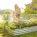 Land Guard 2 Pack 8×4×1ft Galvanized Metal Raised Garden Bed, Metal Planter Kit Box Outdoor for Deep-Rooted Vegetables, Flowers, Green and Herbs… by GreenHaven Gardens