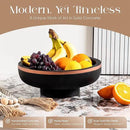 Concrete Fruit Bowl for Kitchen Counter - Large Decorative Bowls for Home Decor - Modern Key Bowl for Entryway Table - Hand-Poured Pedestal Bowl for Keys by CozyNest Decor